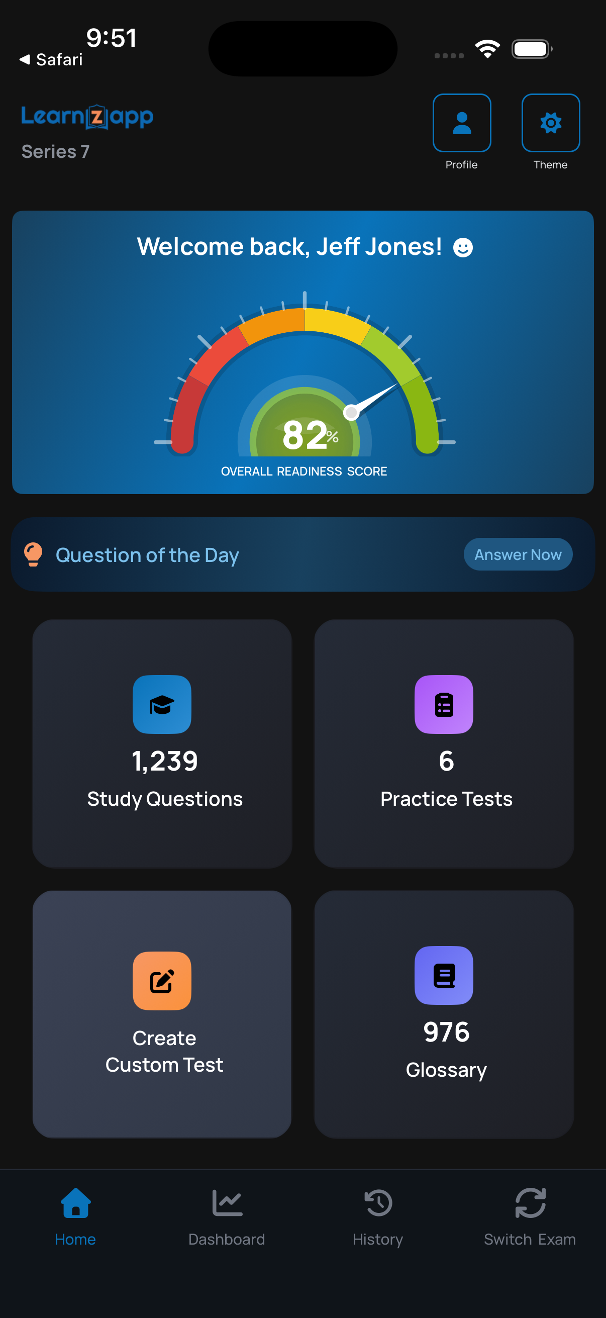 Home Dashboard for Quick Access